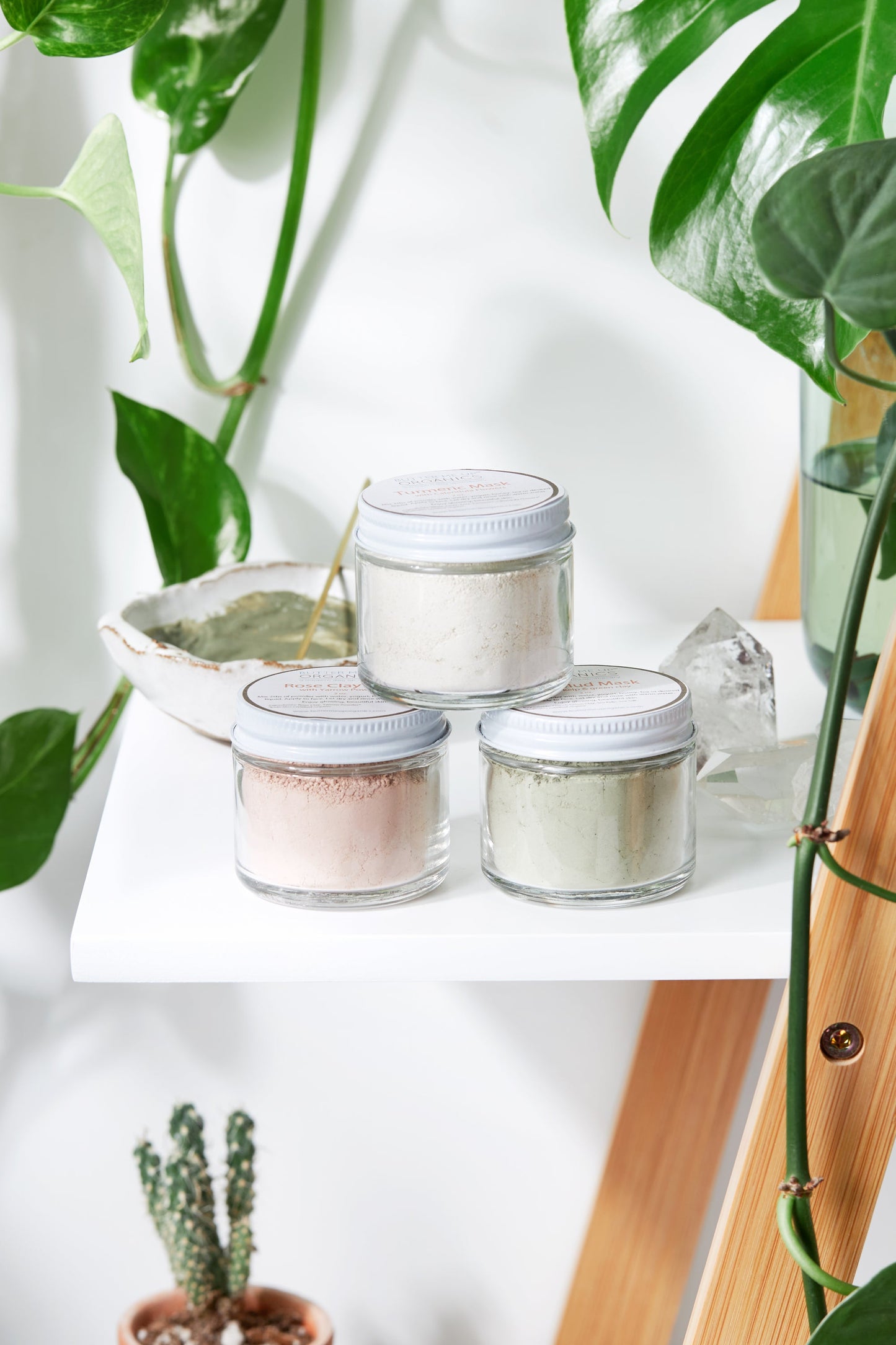 Clay Face Mask Trio - Rose, Green & Turmeric